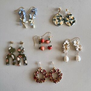 Set of 10 Assorted Handmade Earrings